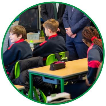 School children enjoying a hot Freshtoday Midlands school meal